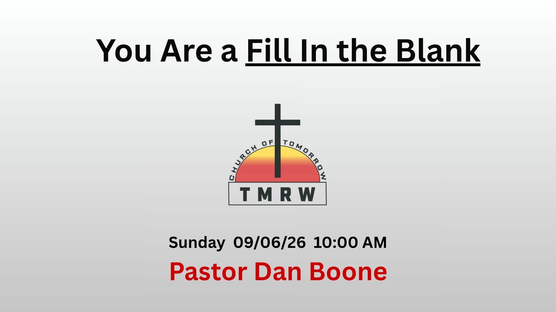 You Are a Fill In the Blank
