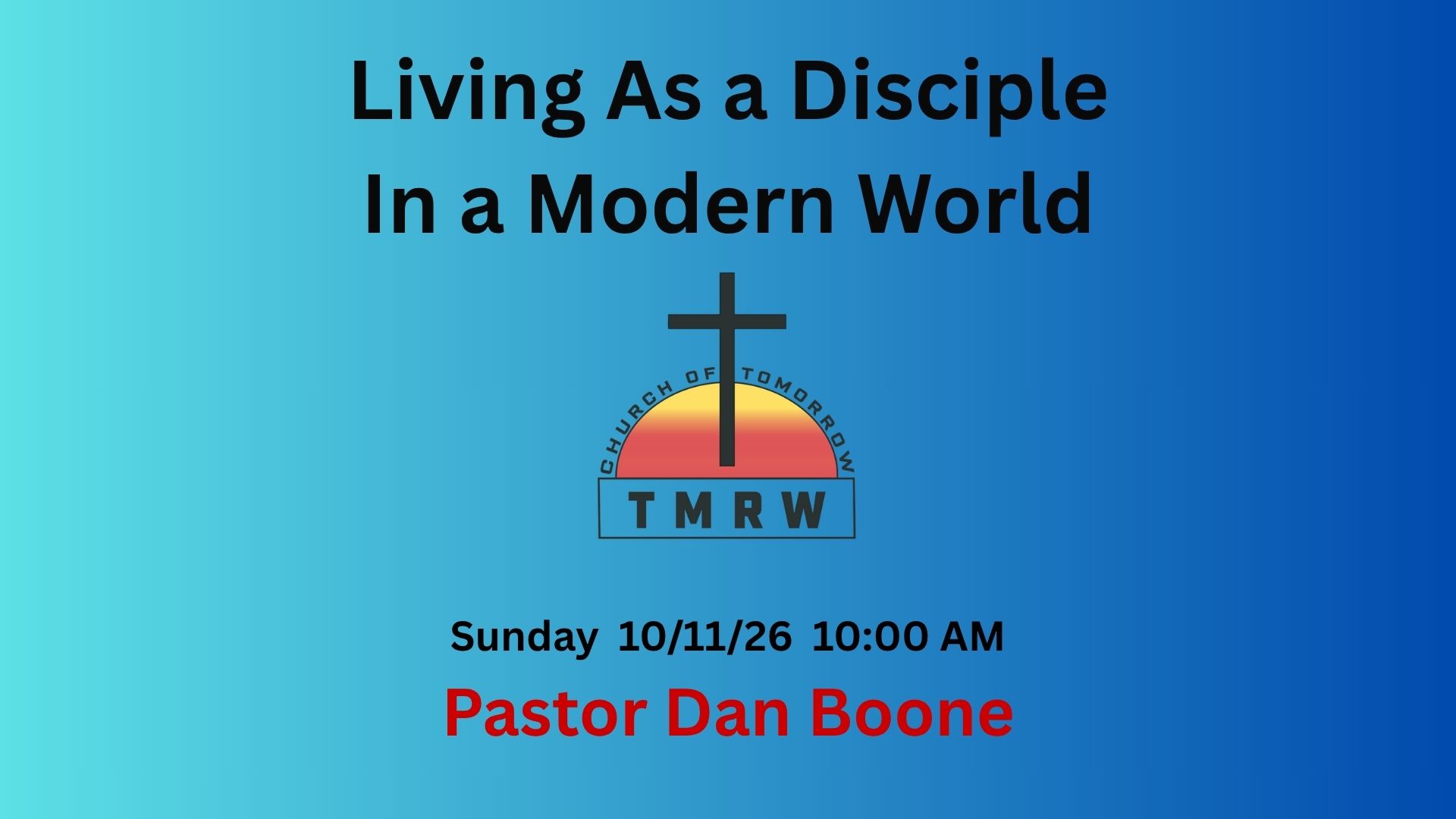 Living As a Disciple In a Modern World